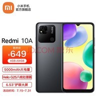 Redmi 10A 5000mAh 1300 ˺˴ ֻС Ӱ 4GB+64GB