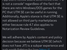“PC 不属于游戏机分类”，苹果 iOS 平台 App Store 拒绝 UTM 模拟器上架申请