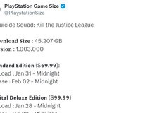 《自杀小队:消灭正义联盟》游戏 PS5 版容量曝光,2 月 3 日发行