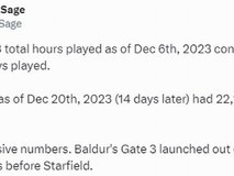 博德之门3游戏时长18856541天 《星空》多出一些