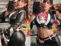 美女主播演示街霸6不知火舞连招削减4000血