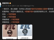 荣耀全新智能手表亮相