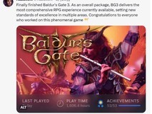 《博德之门3》完成全内容 1600小时达成成就