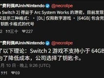 Switch 2卡带容量选择引发热议