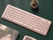 B.O.W航世无线键鼠套装女性专用可爱小粉轻薄便携静音舒适