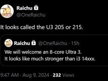 消息称英特尔将推酷睿 Ultra 3 205/215 芯片,采用 8 核设计