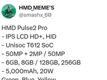 HMD Pulse2 Pro外观/规格曝光：紫光展锐 T612、后置 50MP + 2MP 双摄