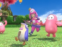 《最终幻想14》与《糖豆人》联动跑酷:玩家被弹射出去