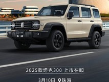 2025款坦克300正式上市:经典传承与全面升级
