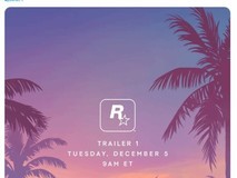 大作将至!《GTA6》首支预告将于12月5日发布