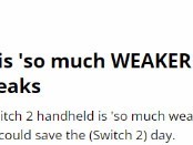 Switch 2硬件性能远低于预期:仅1.71 TFLOPs