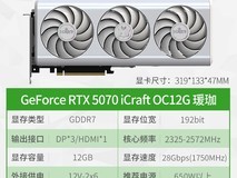 铭瑄RTX5070电竞之心OC 12G显卡天猫热售