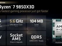 CES 2026:AMD正式发布锐龙7 9850X3D!加速频率5.6GHz