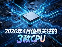 2026年4月值得关注的3款CPU 覆盖高端、中端和入门