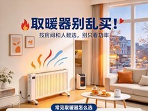 取暖器别乱买!踢脚线/油汀/PTC,根据房间大小选,避免费电还不暖和