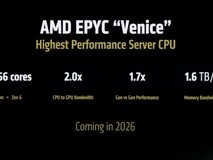 AMD计划2026年推出Zen 6架构EPYC处理器Venice