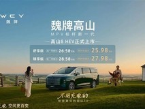 魏牌高山8 HEV正式上市:25.98万起,搭载Hi4四驱与三屏智能座舱