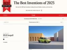 比亚迪海鸥登上美国《时代周刊》2025年度最佳发明榜单
