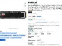 三星PCIe 5.0旗舰SSD 9100 PRO促销价反低于PCIe 4.0前代990 PRO