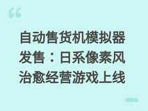 自动售货机模拟器发售:日系像素风治愈经营游戏上线