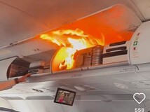 国航航班行李中锂电池自燃备降浦东