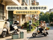 租房拎电池上楼、家用常年代步,铅酸和锂电该怎么挑?