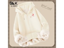 班尼路羊羔绒卫衣开衫,39.9元带回家