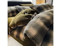 途波列加厚牛奶绒四件套