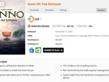 纪元117:罗马和平媒体好评如潮,策略新作M站均分85分