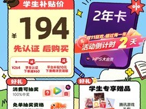稻壳儿WPS大会员2年176元