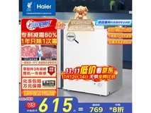 海尔100升低霜小冰柜冷藏冷冻两用,享补贴到手710元