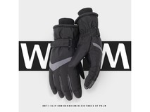 岛屿星罗保暖手套滑雪黑色热促