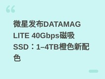 ΢ÐÇ·¢²¼DATAMAG LITE 40Gbps´ÅÎüSSD£º1¨C4TB³ÈÉ«ÐÂÅäÉ«