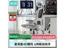 黑白调P2 Pro二代人体工学椅霜白款
