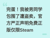 完蛋!我被男同学包围了遭盗卖,官方严正声明免费正版仅限Steam