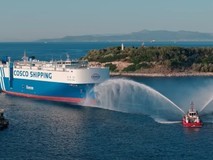 “远海口”轮首航地中海,绿色智能赋能中欧汽车运输