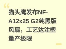 猫头鹰发布NF-A12x25 G2纯黑版风扇,工艺达注塑量产极限