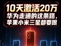10天激活20万 华为走通的这条路,苹果小米三星都要跟