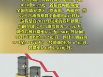 油价将迎大幅下调,92号汽油有望重回6元时代