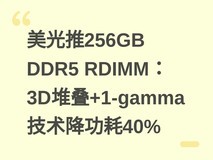 美光推256GB DDR5 RDIMM:3D堆叠+1-gamma技术降功耗40%