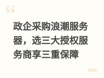 政企采购浪潮服务器,选三大授权服务商享三重保障