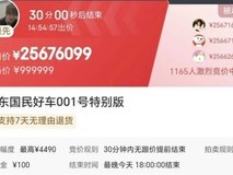 京东001号国民好车1元起拍,20万人围观竞价破2500万
