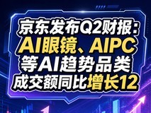 京东发布Q2财报:AI眼镜、AIPC 等AI趋势品类成交额同比增长125%