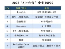 入选“2026\'AI+办公\'企业TOP30”,WPS灵犀以原生AI助理能力持续领跑