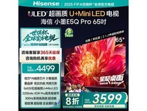 海信Hisense小墨E5Q Pro 65英寸电视京东优惠价3999元