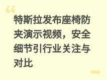 特斯拉发布座椅防夹演示视频,安全细节引行业关注与对比