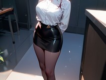 AI少女绘:JK制服黑丝展现火辣肉感身材