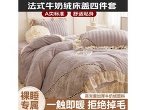 芯能水星轻奢牛奶绒四件套