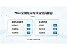 全国组网专线服务商榜单发布:三大维度评估,中小企业选型参考