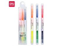 开学季得力双头双色荧光笔,满 1 元9折后仅5.31元